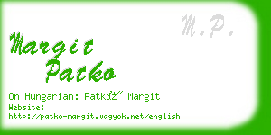 margit patko business card